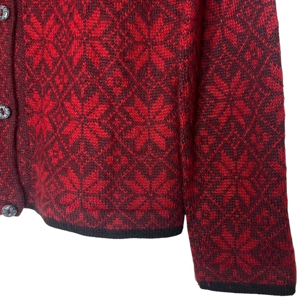 Vintage Alpaca Imports Handmade Knit Cardigan Sweater - Picture 4 of 6